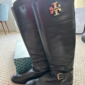 Tory Burch Riding Boot Black